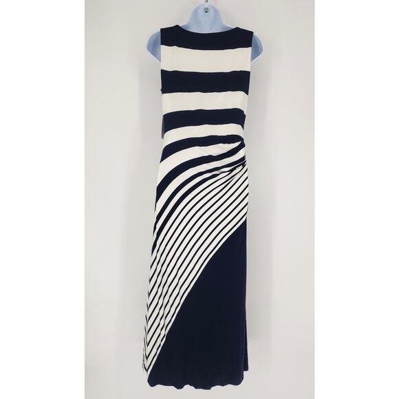Soft Surroundings Vela Infinity Striped Maxi Dress Navy/White NWT Petite S - Picture 3 of 15
